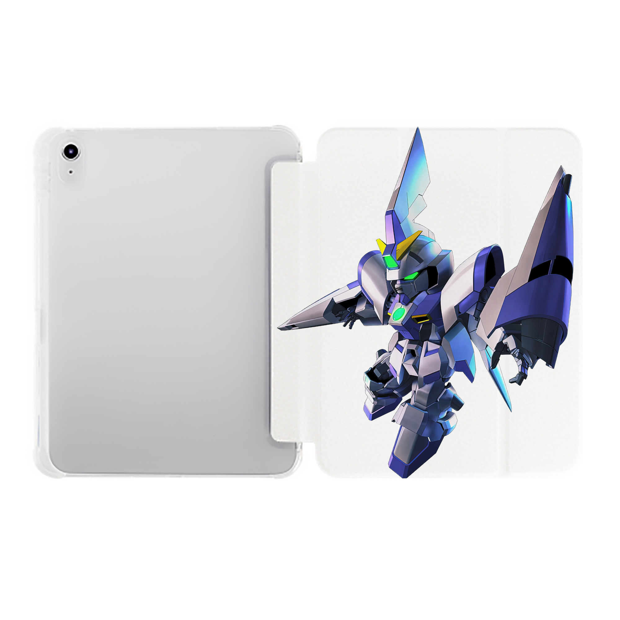 （画像用） 機動戦士ガンダム Mobile Suit Gundam IPad ケース ペン収納付き 三つ折りスタンド PUレザー×シリコン 対応機種9.5/10.5/10.9インチ